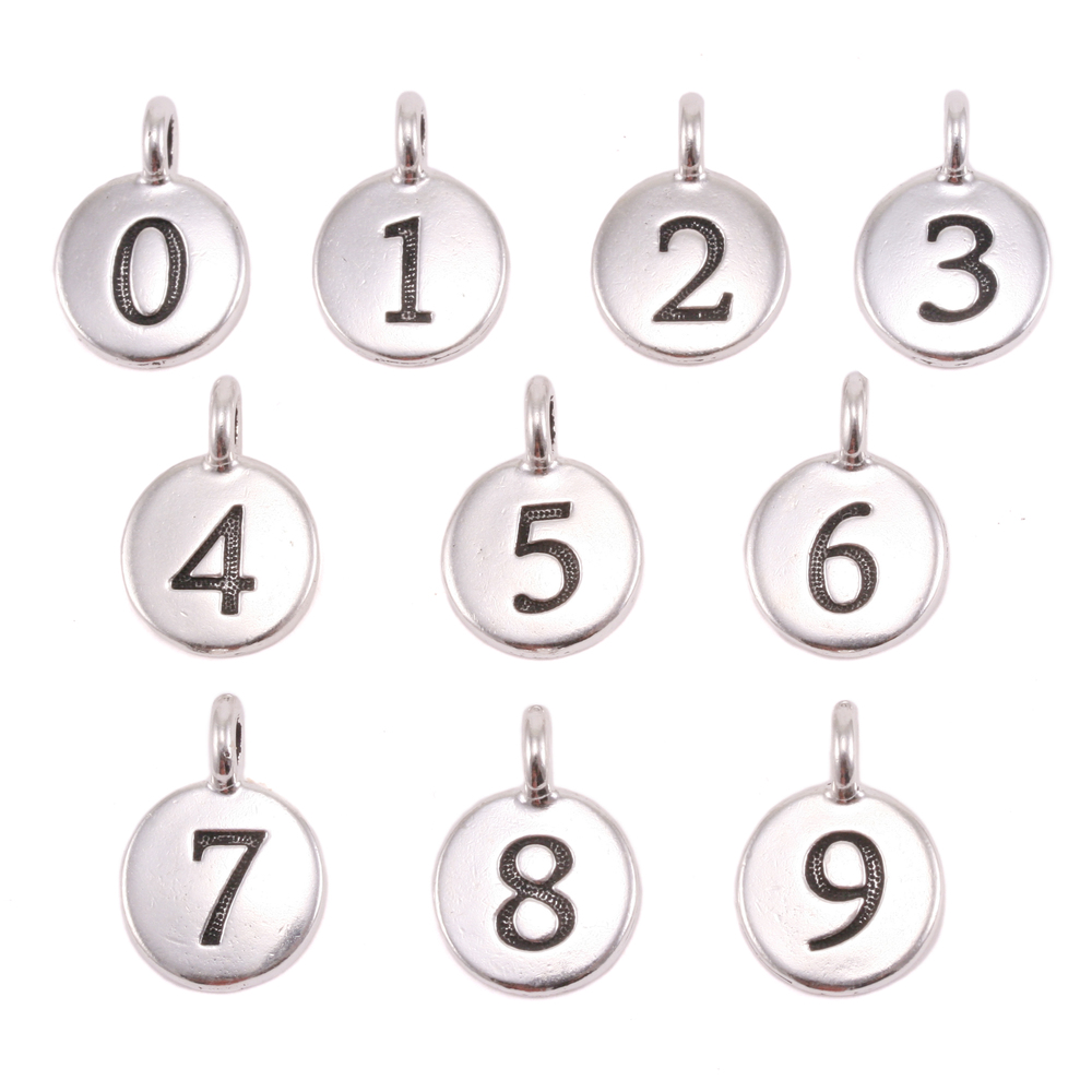 Charms & Solderable Accents Silver Plated Number 9 Charm